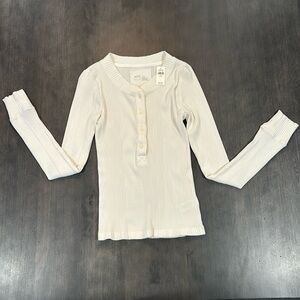 Aerie long sleeve white shirt